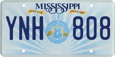 MS license plate YNH808