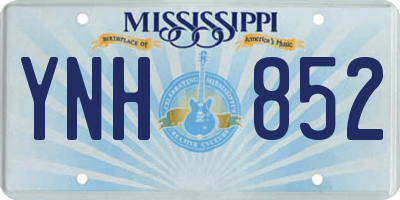 MS license plate YNH852