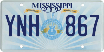 MS license plate YNH867