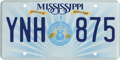 MS license plate YNH875
