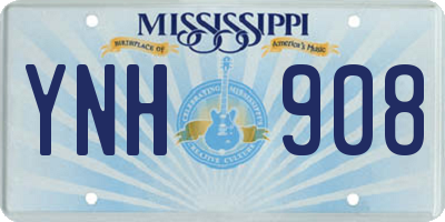 MS license plate YNH908