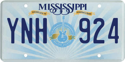 MS license plate YNH924