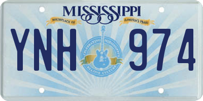 MS license plate YNH974