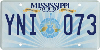MS license plate YNI073
