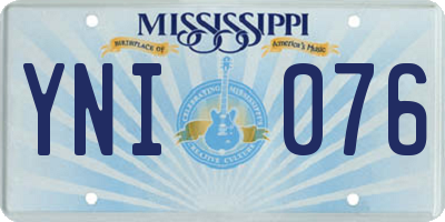 MS license plate YNI076