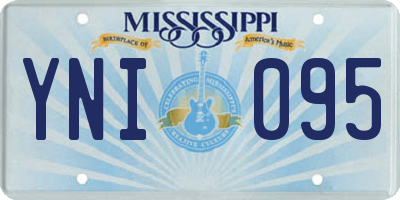MS license plate YNI095