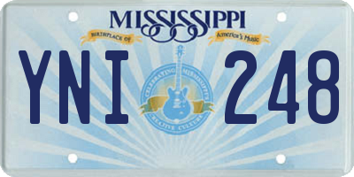 MS license plate YNI248