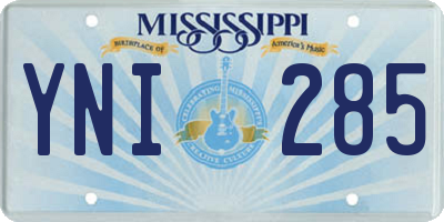 MS license plate YNI285