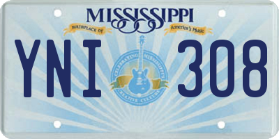 MS license plate YNI308