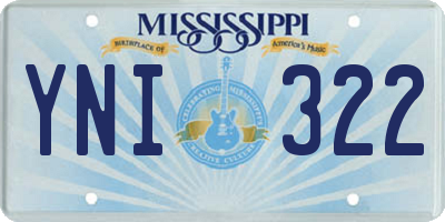 MS license plate YNI322