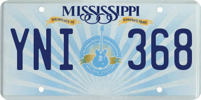 MS license plate YNI368