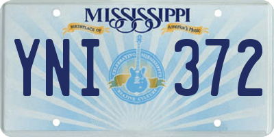 MS license plate YNI372