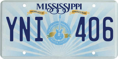 MS license plate YNI406