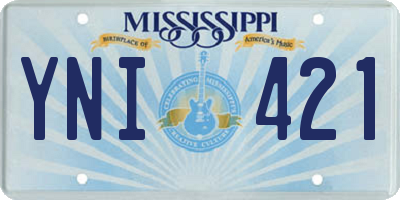 MS license plate YNI421