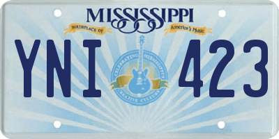 MS license plate YNI423
