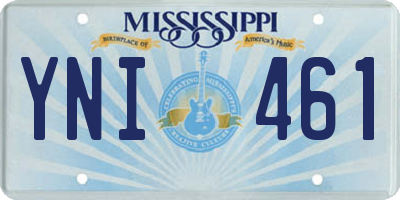 MS license plate YNI461