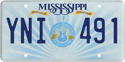 MS license plate YNI491