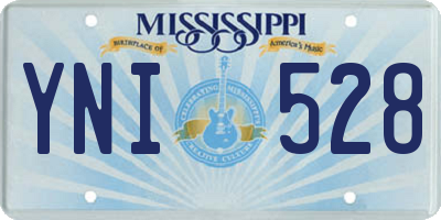 MS license plate YNI528