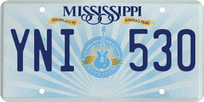 MS license plate YNI530
