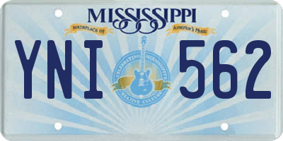 MS license plate YNI562