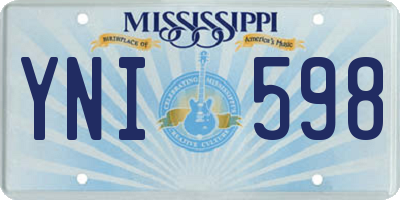 MS license plate YNI598