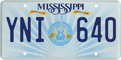 MS license plate YNI640