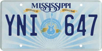 MS license plate YNI647