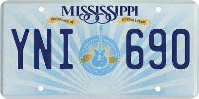 MS license plate YNI690
