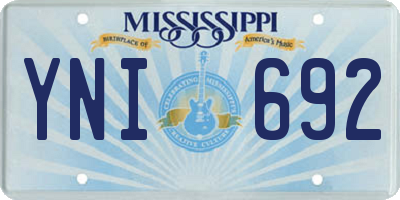 MS license plate YNI692