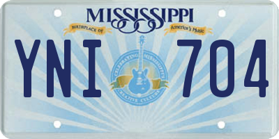 MS license plate YNI704