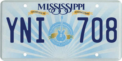 MS license plate YNI708