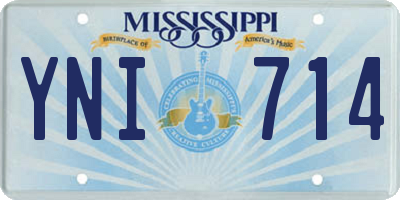 MS license plate YNI714