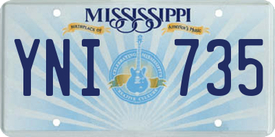 MS license plate YNI735