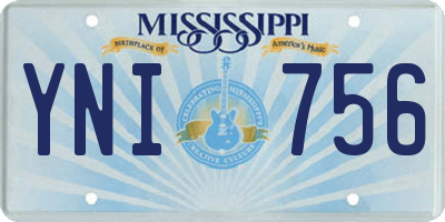 MS license plate YNI756