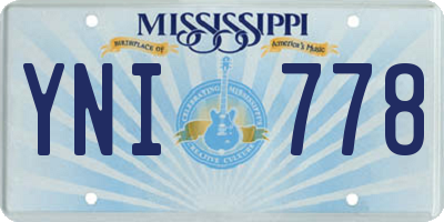MS license plate YNI778