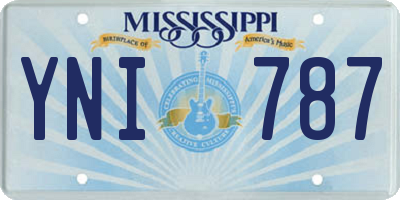MS license plate YNI787