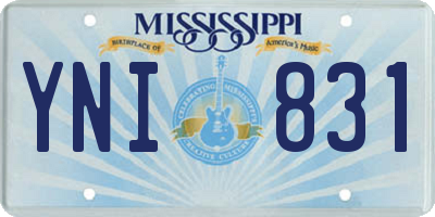 MS license plate YNI831