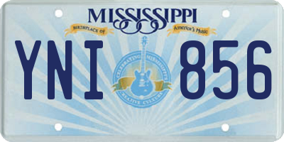 MS license plate YNI856