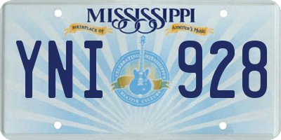 MS license plate YNI928