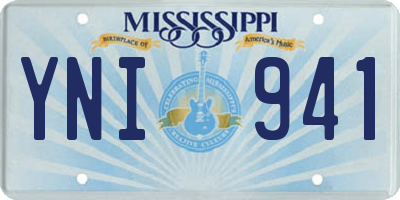 MS license plate YNI941