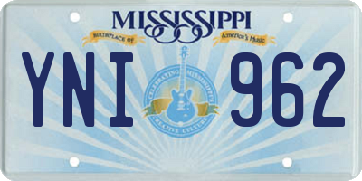 MS license plate YNI962