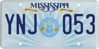 MS license plate YNJ053