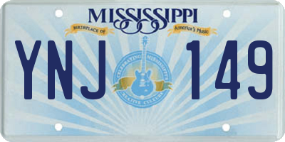 MS license plate YNJ149