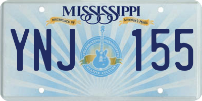 MS license plate YNJ155