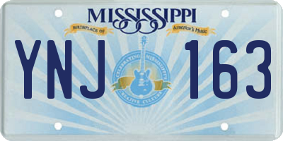 MS license plate YNJ163