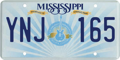 MS license plate YNJ165