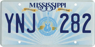 MS license plate YNJ282