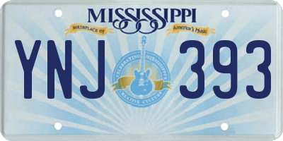 MS license plate YNJ393