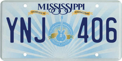 MS license plate YNJ406