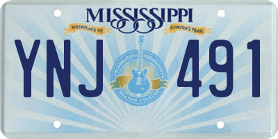 MS license plate YNJ491